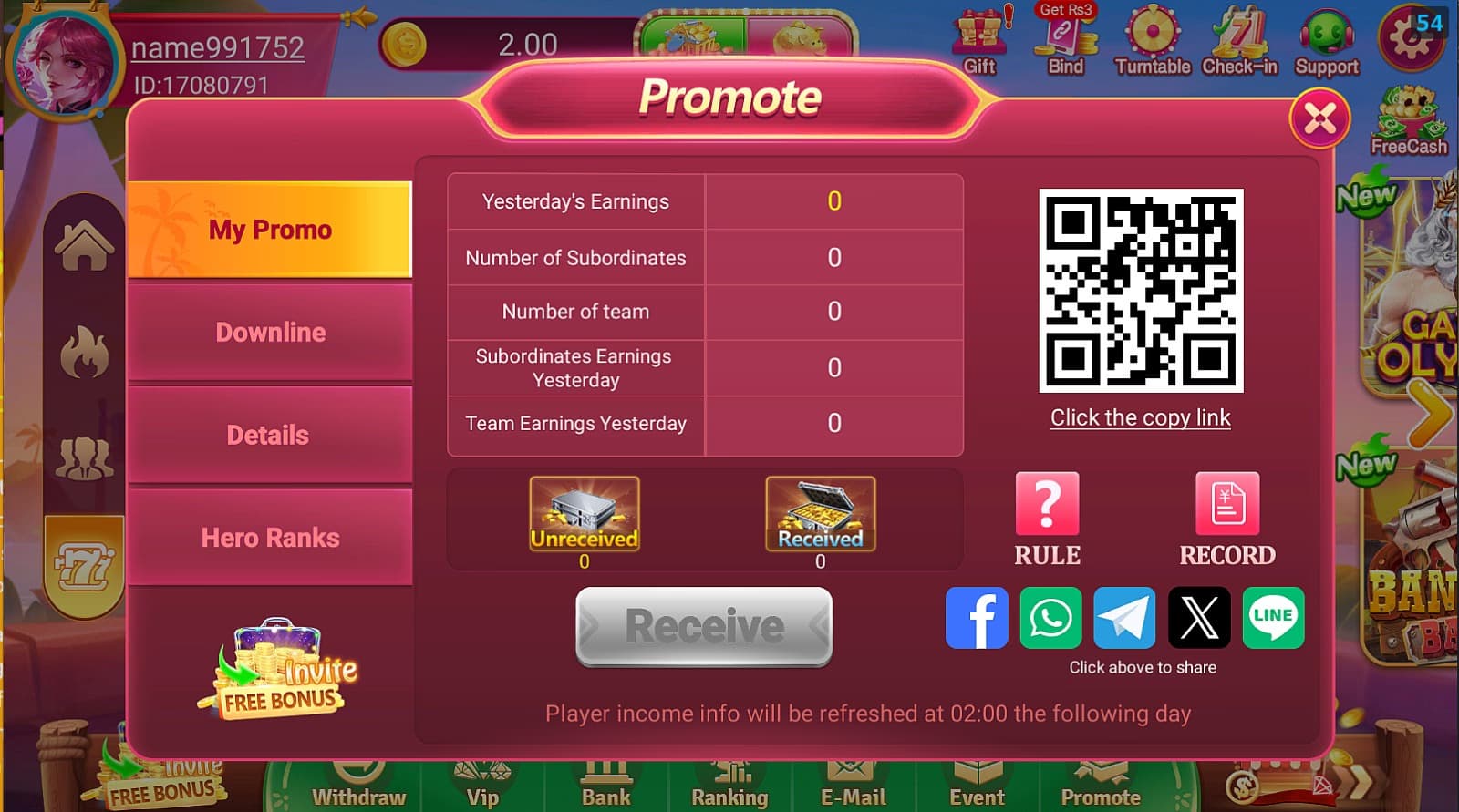 L83 Game app preview on mobile phone showing slots and casino games in Pakistan