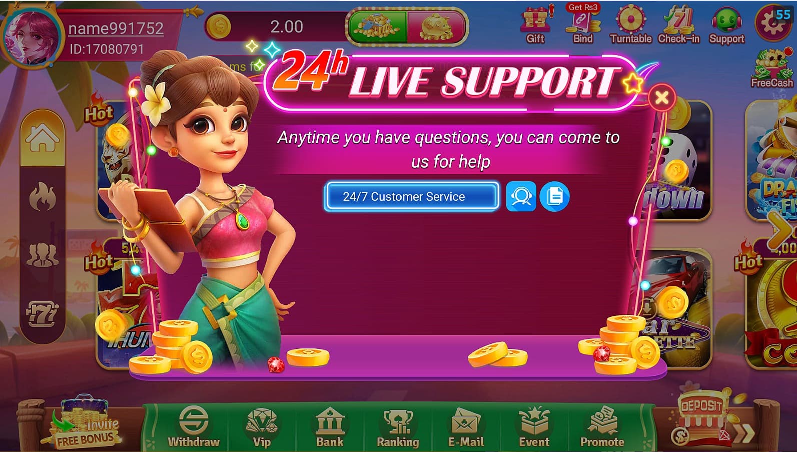 L83 Game app preview on mobile phone showing slots and casino games in Pakistan