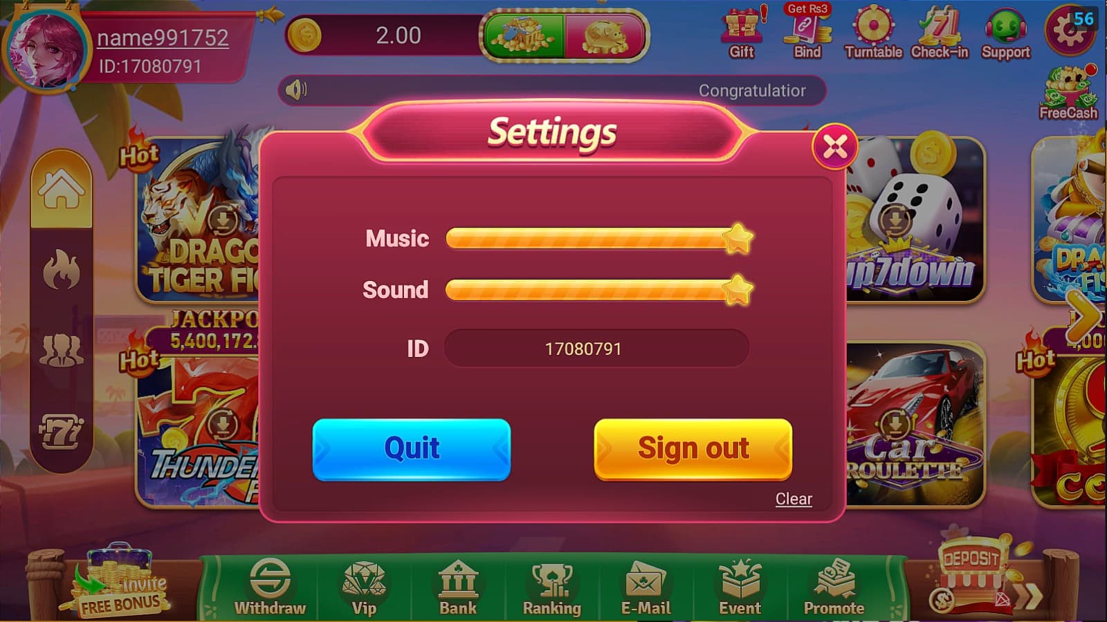 L83 Game app preview on mobile phone showing slots and casino games in Pakistan